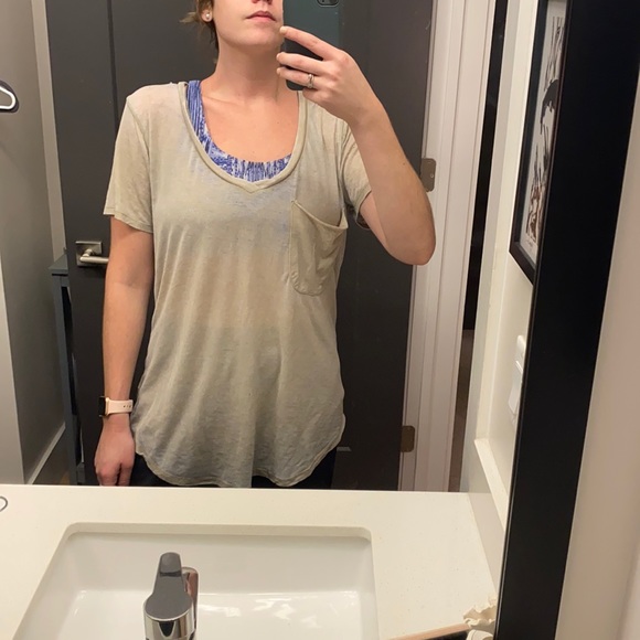 Tan Z-Supply V-Neck Tee - Picture 1 of 2